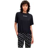 HUGO - Pyjama-T-Shirt - Zwart - Stretchjersey - Logoprint