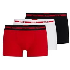 HUGO - Korte Boxershorts - Set van Drie - Met Logotailleband - Stretchkatoen