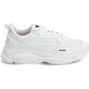 HUGO Leon_Runn_Nypu Hardloopschoenen voor heren, White100, 45 EU, White100, 45 EU