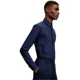 HUGO BOSS - Hank - Slim Fit Overhemd - Blauw - Tricot