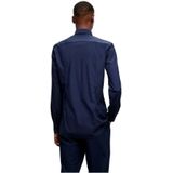 HUGO BOSS - Hank - Slim Fit Overhemd - Blauw - Tricot