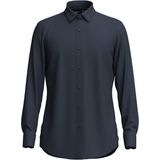 HUGO BOSS - Hank - Slim Fit Overhemd - Blauw - Tricot