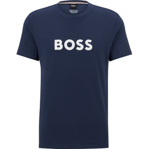 Boss 10249533 Korte Mouwen Ronde Nek T-shirt Blauw L Man