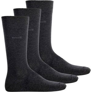 Donkergrijs - Enkelsokken - Katoenmix - 3 Paar