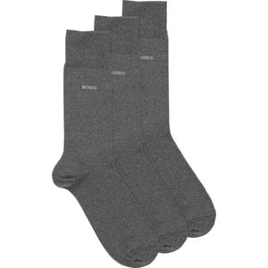 Hugo Boss - Boss 3-Pack Sokken - Uni - Grijs - Slijtvast Katoen