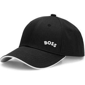 BOSS Heren Bold-Curved Cap, Black1, Onesi, zwart 1, Eén maat