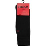 HUGO - Huissokken - Katoenmix - Zwart - 3 Paar met Logodetails