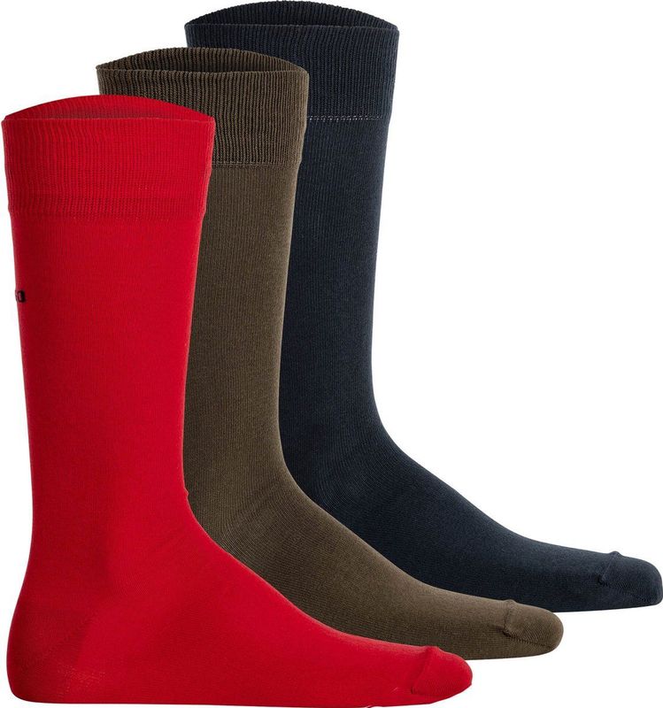 HUGO - Sokken - Donkerblauw / Bruin / Rood - 3 Pack