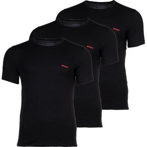 HUGO T-shirts regular fit (3-pack) - heren T-shirts O-hals - zwart