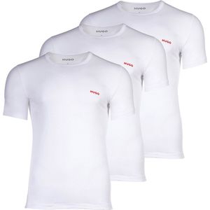 HUGO - T-shirts Regular Fit - Heren T-shirts O-hals - Wit - 3-pack