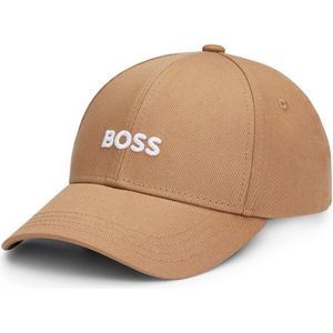 Pet van katoenen twill met logostiksel