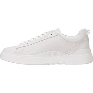 Sneakers van leer met labeldetails, model 'Blake'