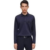 BOSS - Pado - Polo - Donkerblauw - Regular Fit - Lange Mouw