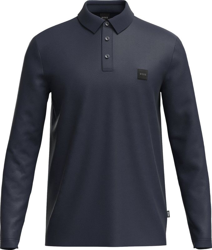 BOSS - Pado - Polo - Donkerblauw - Regular Fit - Lange Mouw