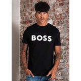 Boss Orange - Thinking - T-shirt - Zwart - Met Logoprint