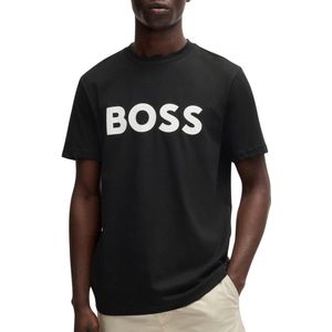 Boss Orange - Thinking - T-shirt - Zwart - Met Logoprint