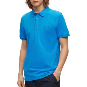 Boss - Passenger - Poloshirt - Blauw - Slim Fit, 97% Katoen, 3% Elastaan