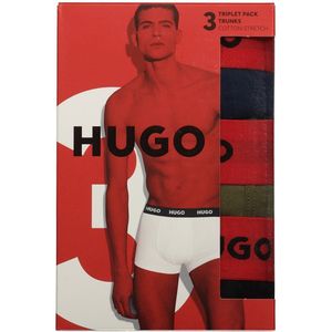 HUGO trunks (3-pack), heren boxers kort, navy blauw