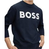 Boss - Sweater - Groen - Katoen - Twill French Terry