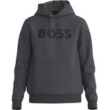 Hugo Boss - Hoodie - Donkergrijs - Katoen