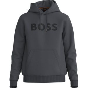 Hugo Boss - Hoodie - Donkergrijs - Katoen