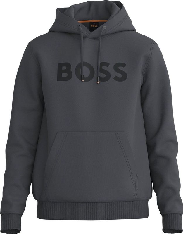 Hugo Boss - Hoodie - Donkergrijs - Katoen