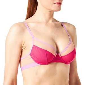 HUGO Dames Underwi. C.sheer Underwire beha, Bright Pink670, 76 EU, Bright Pink670, 76