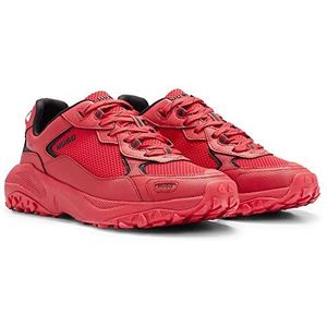 HUGO GO1ST Pume Lowtop Sneakers voor heren, van mesh-weefsel, maat, rood, 40 EU