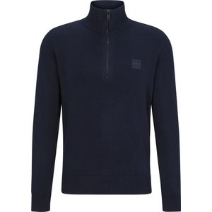 BOSS Kanobix Half Zip Trui Navy - Heren - Schipperstrui