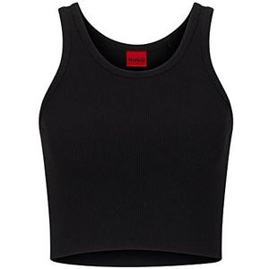 HUGO Dames Dalilly Jersey Top, zwart 1, M