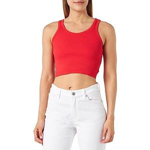 HUGO Roze open jersey top voor dames, open roze, M, Open roze.