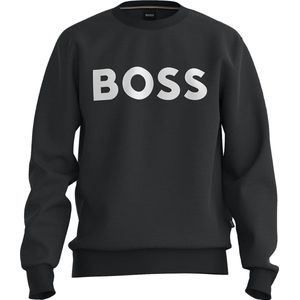 BOSS Soleri regular fit trui katoen - heren sweatshirt middeldik - zwart
