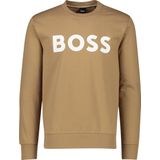 BOSS - Soleri - Sweatshirt - Midden Beige - Regular Fit - Katoen
