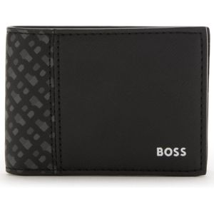 Hugo Boss BOSS Heren Billfold Portemonnee Kunstleer - Zwart