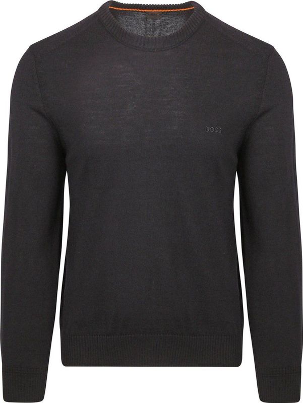 BOSS Pullover Avac Wol Zwart - Heren - Pullovers