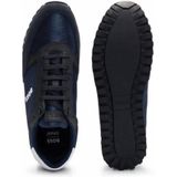 BOSS Parkour-L Runn NY N Leren Sneakers Donkerblauw