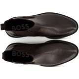 Hugo Boss hoge nette schoenen bruin effen leer