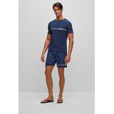 Hugo Boss - BOSS Logo Print - Teenslippers - Blauw - Heren