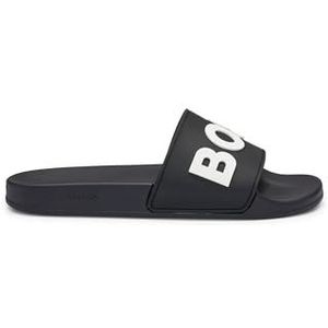 BOSSvoor mannen. 50498241 Kirk slippers zwart (40), Plat, Geen, Strandkleding