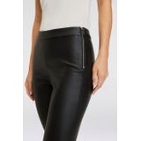 BOSS - Skinny-fit - Broek - Zwart - Hoge Taille, Gecoat Synthetisch Materiaal, Rits Opzij