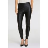 BOSS - Skinny-fit - Broek - Zwart - Hoge Taille, Gecoat Synthetisch Materiaal, Rits Opzij