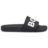 BOSS Kirk Slide Badepantolette, Sommerschuh, Poolslides, Schlappen, mit BOSS-Logoschriftzug