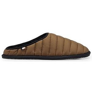 BOSS Heren Home Slippers van nylon met stiksels en rubberen zool maat, Open green., 43 EU