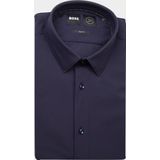 BOSS - Slim Fit - Overhemd - Donkerblauw - Effen