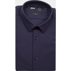 BOSS - Slim Fit - Overhemd - Donkerblauw - Effen