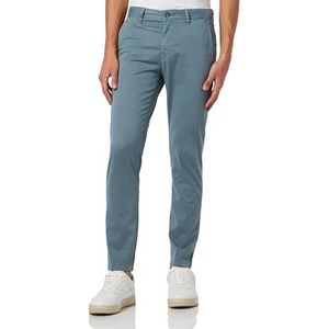 BOSS Heren Schino Taber-1 D Tapered-Fit Chino van overgekleurd katoen-satijn met elastaan, Open Green375, 29W / 34L