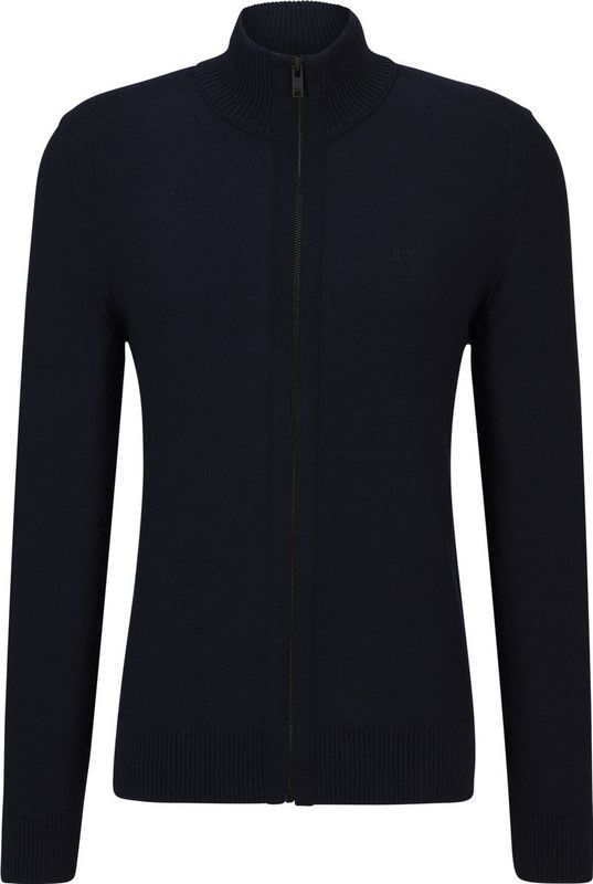 BOSS Avac Vest Wolblend Navy - Heren