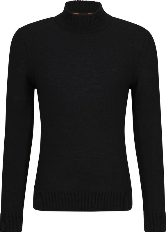 BOSS Orange - Avac - Coltrui - Zwart - Merinowol