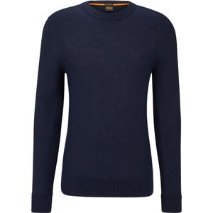 Hugo Boss - Truien - Blauw - Katoen - Straight Fit
