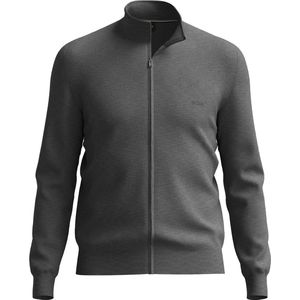 Hugo Boss - Balonso - Vest - Grijs - Opstaande Kraag - Rits - Effen - Wol